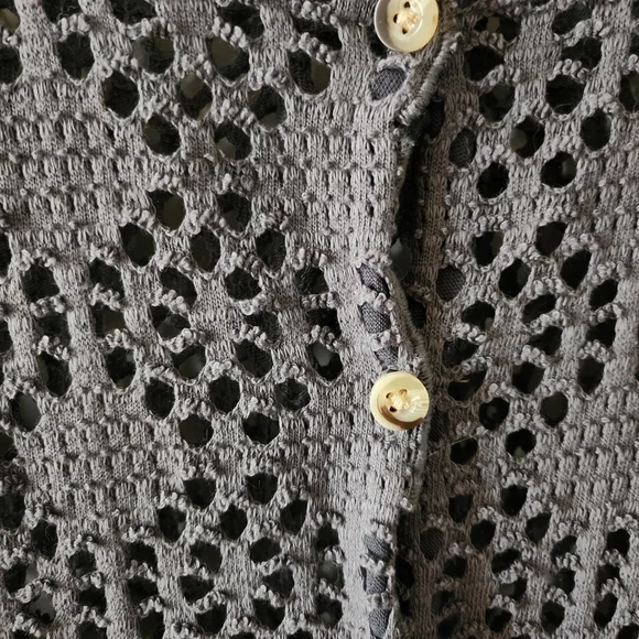 Free People Beach Love Song Crochet Duster Blue - Picture 8 of 11